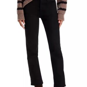 MOTHER Black Straight Leg Jeans